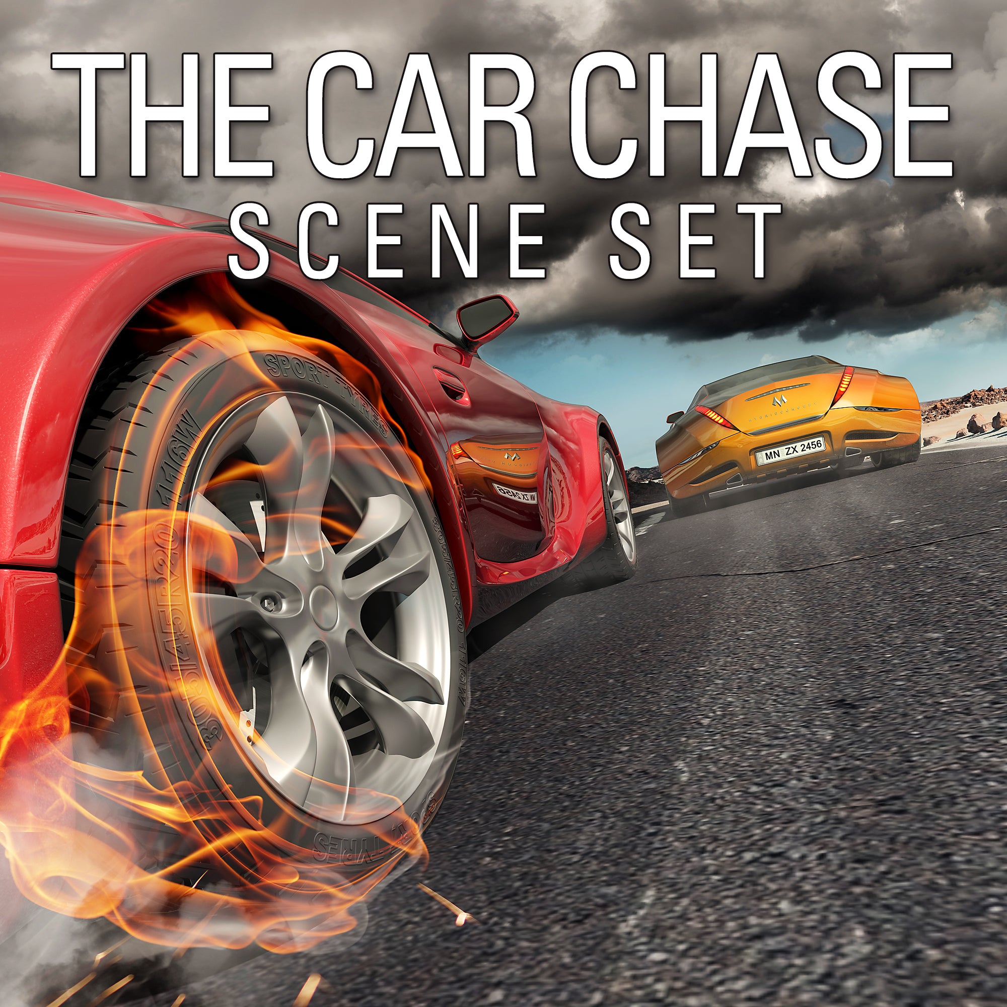 Car Chase Scene Set Sound Effects